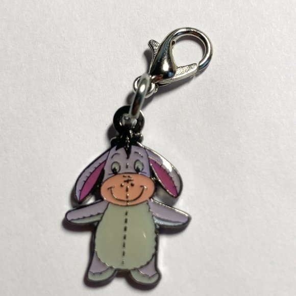 Vintage Disney Winnie The Pooh Tigger Eeyore 6 Charms Purse Zipper Pull Clip On - Picture 7 of 11